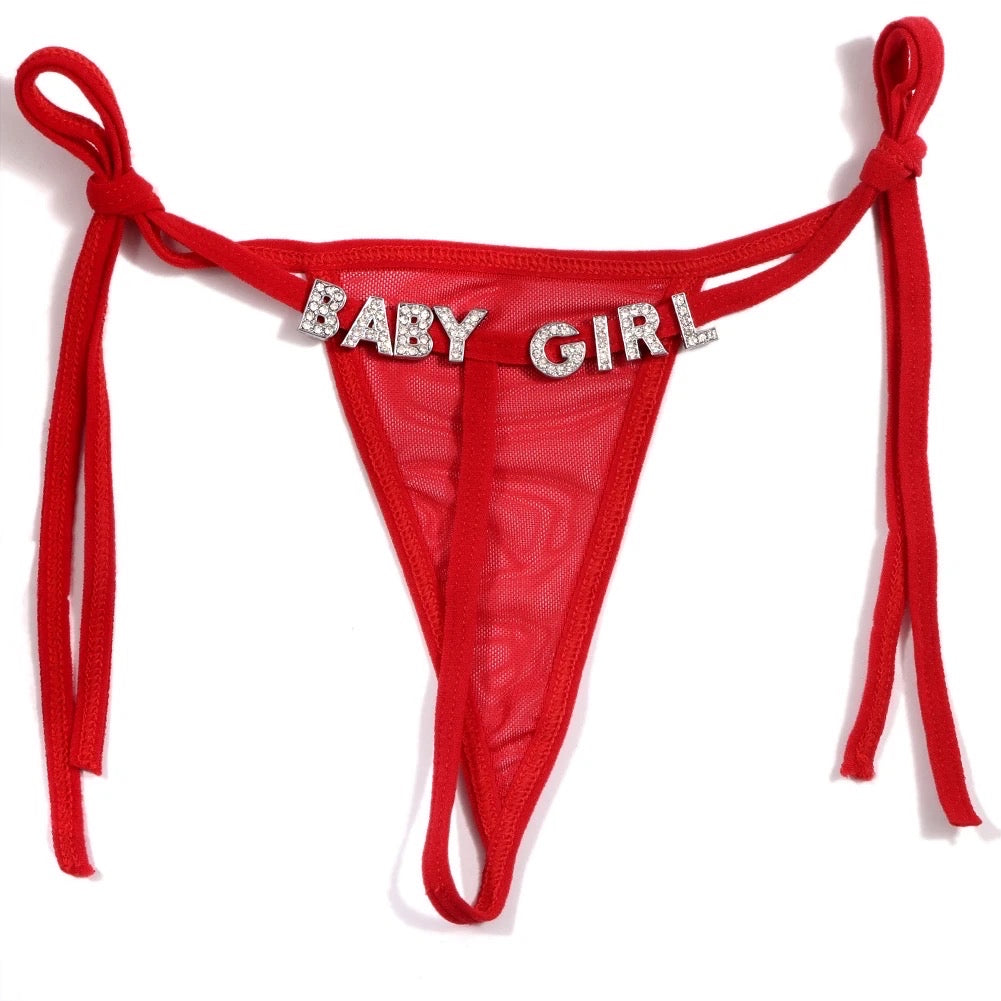 Custom G-String Thongs for Women Personalized Letter Name