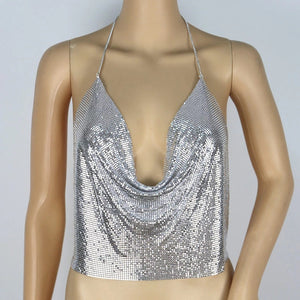 Open image in slideshow, All Chained Up Glitz Top (Silver)

