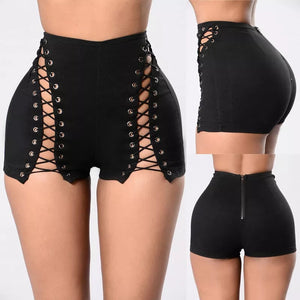 Open image in slideshow, &quot;Laced In Luxury&quot; Shorts (Black)
