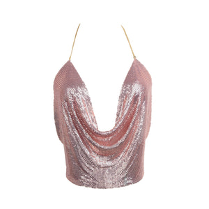 All Chained Up Glitz Top (Rose Gold)