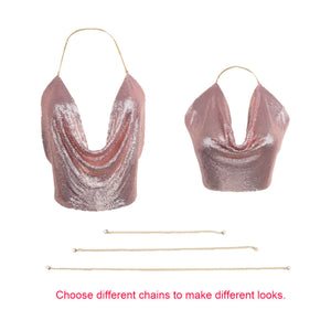 All Chained Up Glitz Top (Rose Gold)