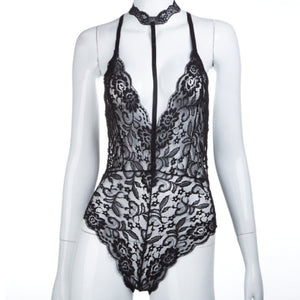 "Lady In Lace" Playsuit (Black)