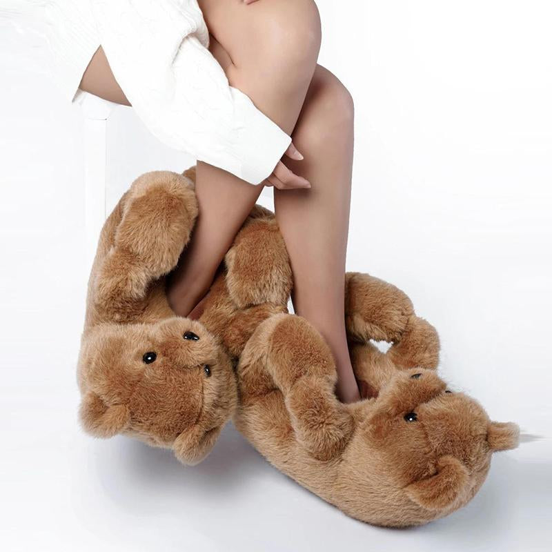 Plush Teddy Bear Slippers