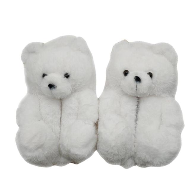 White bear slippers hotsell